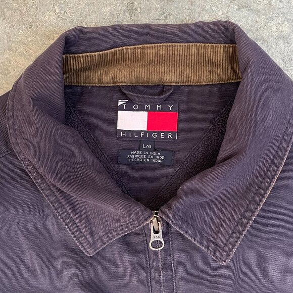 Tommy Hilfiger Men's Jacket | Size L | Navy Blue With Army Green Lining - Picture 2 of 4